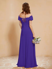 Half Sleeves Long Gown with Slit Regency