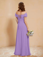 Half Sleeves Long Gown with Slit Tahiti