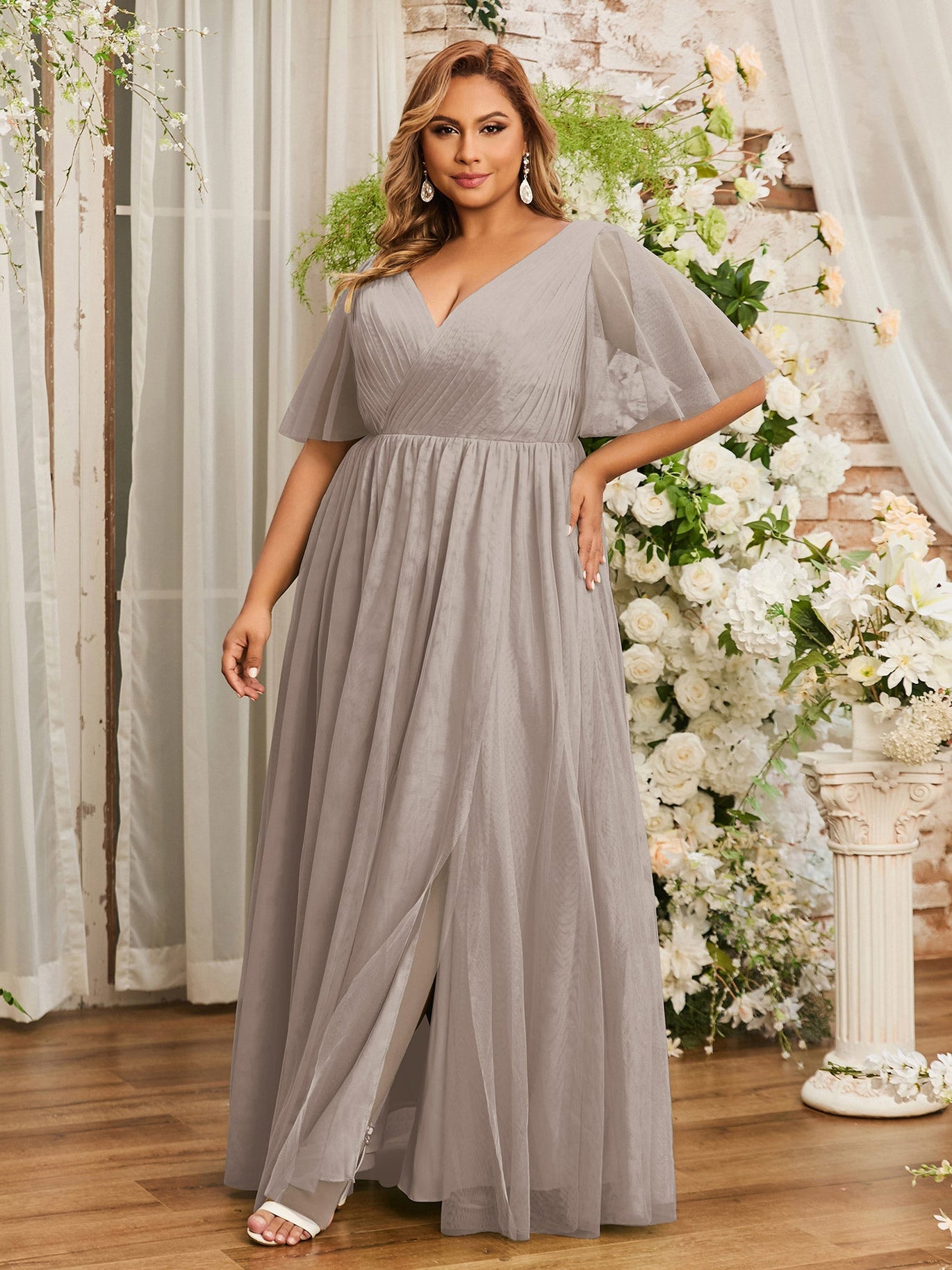 taupe bridesmaid dresses uk SILO MAXI DRESS