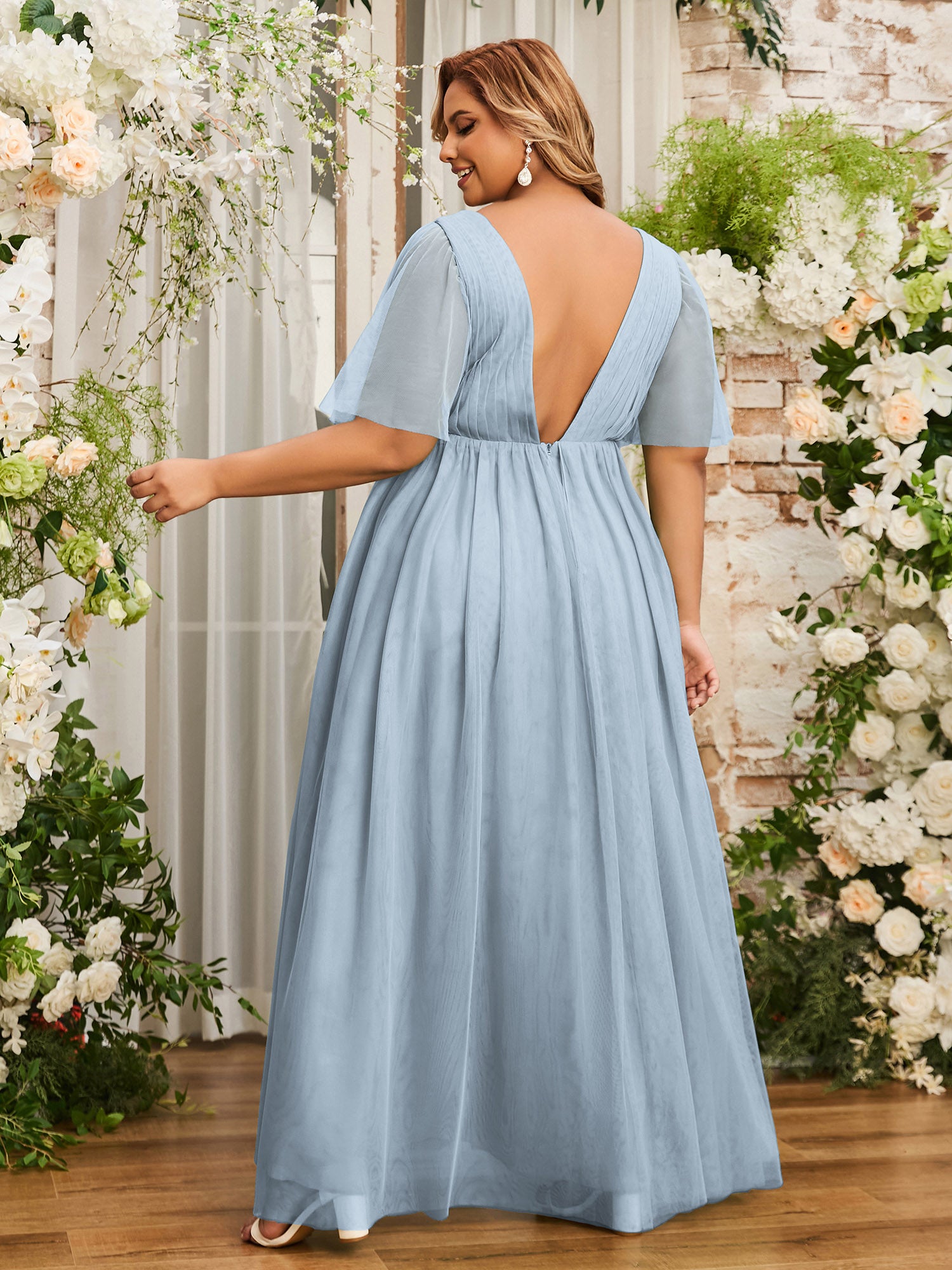 Dusty blue maxi dress uk best sale