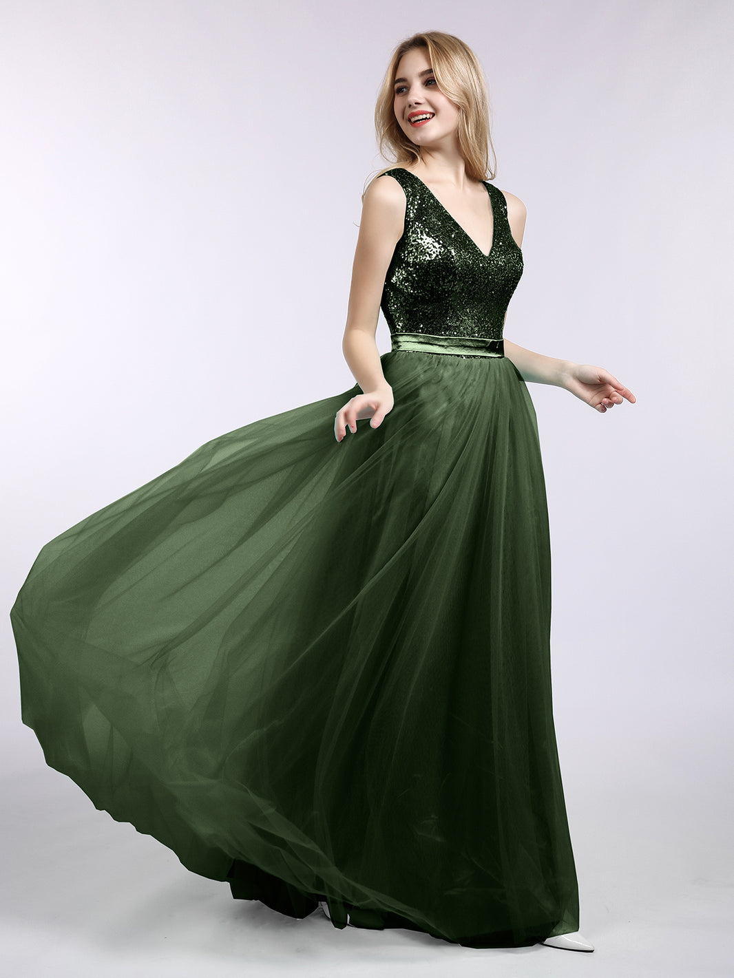 Olive Bridesmaid Dresses Uk BABARONI Sequin Olive Green Bridesmaid Dresses A-line V-neck Floor Olive Bridesmaid Dresses Uk BABARONI Sequin Olive Green Bridesmaid Dresses A-line V-neck Floor