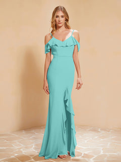 Flutter Sleeves Long Gown with Slit Spa