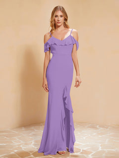 Flutter Sleeves Long Gown with Slit Tahiti