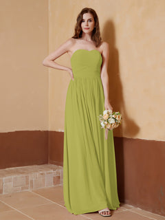 Strapless Chiffon Full Length Dresses Clover