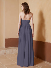 Strapless Chiffon Full Length Dresses Stormy