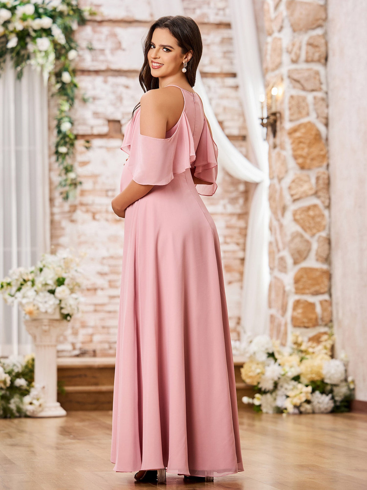pregnant bridesmaid dresses uk Maternity – BABARONI fabric-suiting Wedding Principal Sponsor Dress Size:10 Toddler Made with satin fabric
