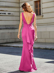 Trumpet/Mermaid Sweep Train Jersey Prom Dresses Azalea Plus Size