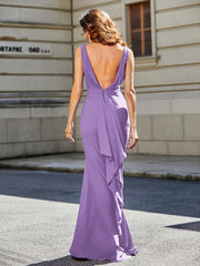 Trumpet/Mermaid Sweep Train Jersey Prom Dresses Tahiti Plus Size
