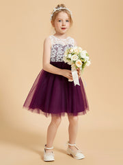 Charming Lace and Tulle Sleeveless Flower Girl Dresses