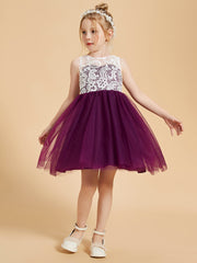 Charming Lace and Tulle Sleeveless Flower Girl Dresses