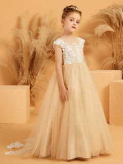 Sleeveless Floor-length Ball Gown Dress with Bow