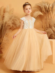 Sleeveless Floor-length Ball Gown Dress with Bow
