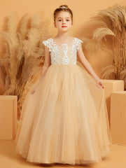 Sleeveless Floor-length Ball Gown Dress with Bow