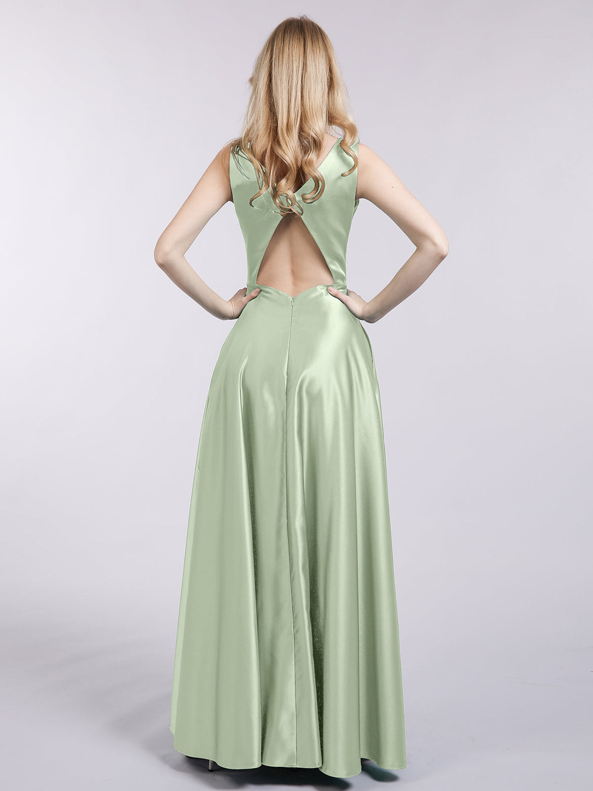 green emerald velvet dress Tiffanys Fern Dusty Sage Green Prom Dress – Dotique
