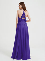 V-neck Bridesmaid Dress with Cross Back Regency
