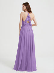 V-neck Bridesmaid Dress with Cross Back Tahiti
