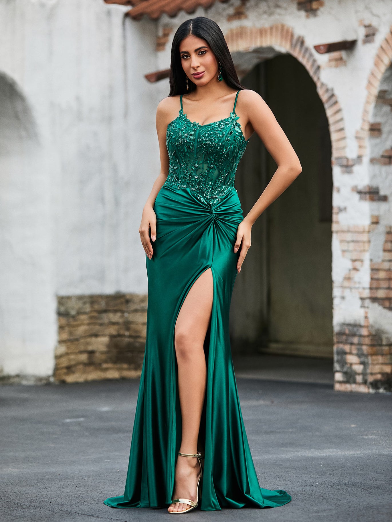 Maxi Emerald Green Dress With Slit Elegant Emerald Green Prom Dress Alice Maxi Emerald Green Dress With Slit Elegant Emerald Green Prom Dress Alice
