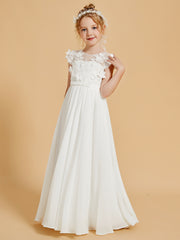 Elegant Flower Girl Dresses Adorned with Chiffon and Appliqued Accents