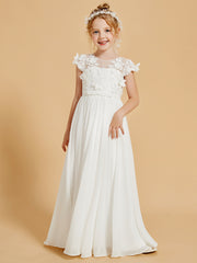 Elegant Flower Girl Dresses Adorned with Chiffon and Appliqued Accents