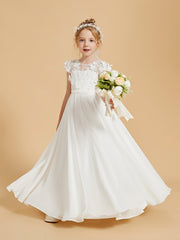 Elegant Flower Girl Dresses Adorned with Chiffon and Appliqued Accents