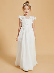 Elegant Flower Girl Dresses Adorned with Chiffon and Appliqued Accents