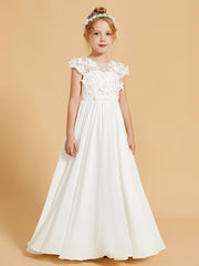 Elegant Flower Girl Dresses Adorned with Chiffon and Appliqued Accents