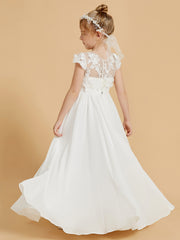 Elegant Flower Girl Dresses Adorned with Chiffon and Appliqued Accents
