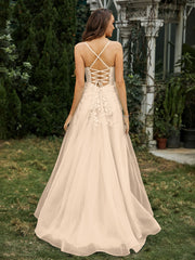 Sweetheart Appliqued Beaded Sweep Train Dress Champagne Plus Size