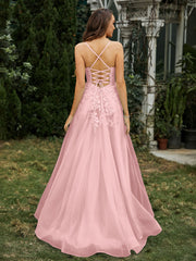 Sweetheart Appliqued Beaded Sweep Train Dress Dusty Rose Plus Size