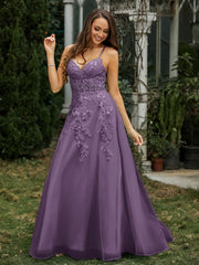 Sweetheart Appliqued Beaded Sweep Train Dress Plum Plus Size