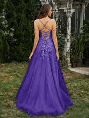 Sweetheart Appliqued Beaded Sweep Train Dress Regency