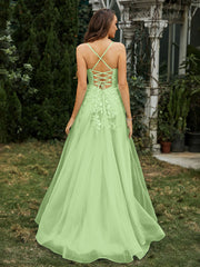 Sweetheart Appliqued Beaded Sweep Train Dress Sage Plus Size