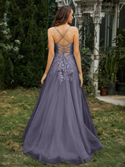 Sweetheart Appliqued Beaded Sweep Train Dress Stormy Plus Size