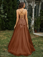 Sweetheart Appliqued Beaded Sweep Train Dress Terracotta Plus Size