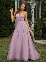Sweetheart Appliqued Beaded Sweep Train Dress Vintage Mauve