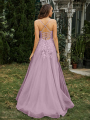 Sweetheart Appliqued Beaded Sweep Train Dress Vintage Mauve