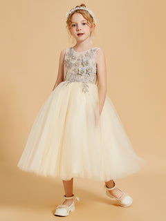 Elegant Flower Girl Dresses Enhanced with Tulle and Appliqued Accents
