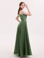 Open Back Chiffon and Lace Sexy Gowns Olive Green