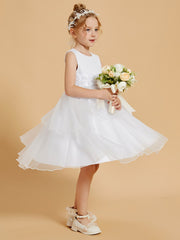Charming Knee-Length Flower Girl Dresses Adorned with Bowknots