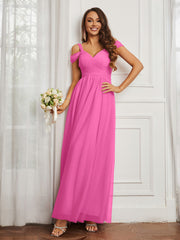 Off-the-shoulder Ruched Tulle A-line Dress Azalea Plus Size