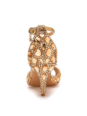 Peep Toe Crystal Rhinestone Ankle-strap High Heels