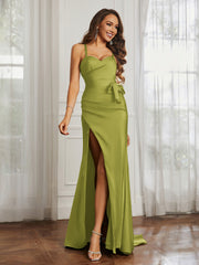 Sweetheart Neckline Lace-up Pleated Dress With Belt Clover Plus Size
