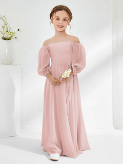 Strapless Junior Bridesmaid Dresses with Sash Dusty Rose