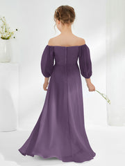 Strapless Junior Bridesmaid Dresses with Sash Plum