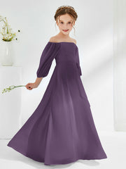 Strapless Junior Bridesmaid Dresses with Sash Plum