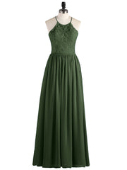LACE And Chiffon Corset Back Dresses Olive Green