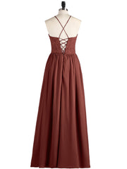 LACE And Chiffon Corset Back Dresses Terracotta
