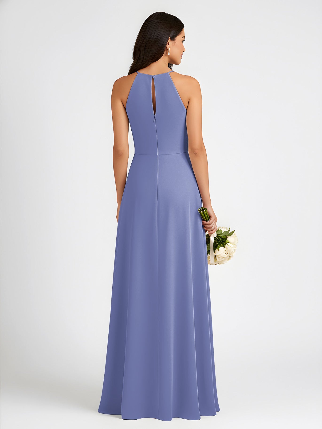 periwinkle bridesmaid dresses uk Nouvelle Silk 95 Periwinkle Pigalle Sleeveless Wrap Maxi Dress 26055 main image 1