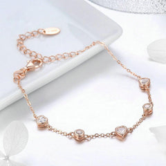 Rose Gold Plated Charm Bracelets Bridesmaid Gift