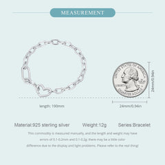 Simple Heart Chain Bracelet